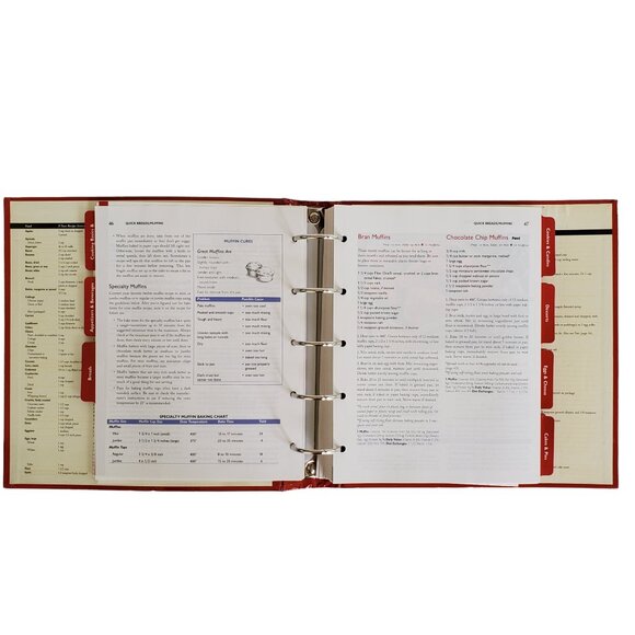 VTG Betty Crocker Cookbook Recipes 5 Ring Big Red Hardcover Divider Tabs 2001 - Picture 6 of 8